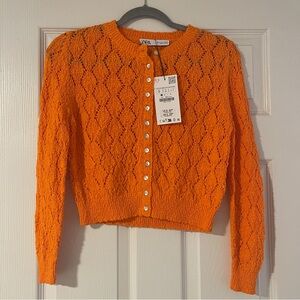 Zara Orange Cardigan